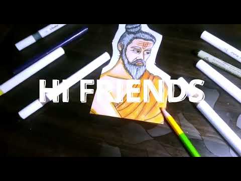 THE Drawing of MAHARSHI {SAGE} SUSHRUTA ( world first surgeon ) #janmashtamispecial