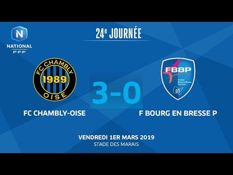 J24 : FC Chambly-Oise - F. Bourg-Péronnas 01 (3-0), le résumé I National FFF 2018-2019