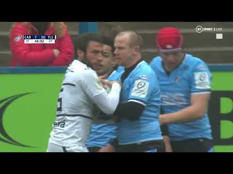 Pita Ahki (Toulouse) pris par la patrouille face à Cardiff