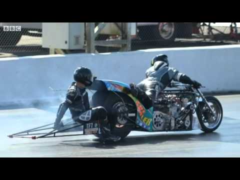 Santa Pod crash drag racer 'lucky to have two legs'