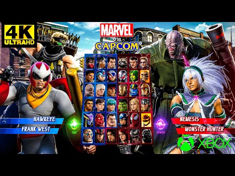 Marvel vs Capcom Infinite | Hawkeye & Frank West vs Nemesis & Monster Hunter | Xbox 4K