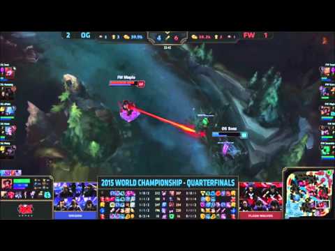 Flash Wolves Vs Origen - Highlights - Knockout Stage game 4 - world championship 2015