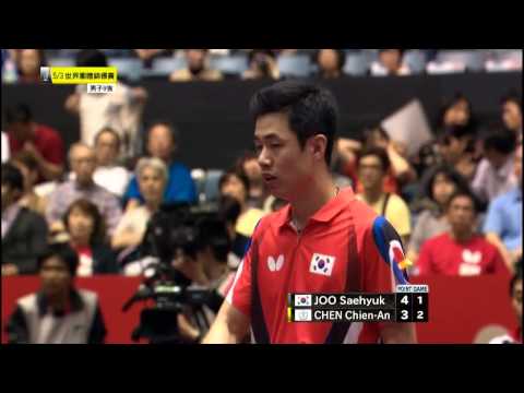 2014 WTTTC (MT-QF/KOR-TPE/m1) JOO Se-Hyuk Vs CHEN Chien-An [HD] [Full Match/Chinese]