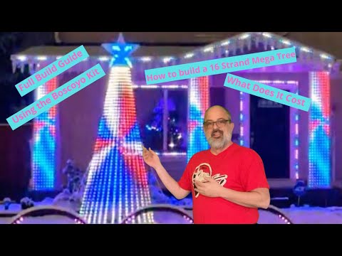 16 Strand RGB Mega Tree Build Using the Boscoyo Mega Tree Kit.