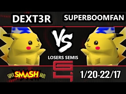 Genesis 4 Smash 64 - Dext3r (Pikachu) Vs. PG SuPeRbOoMfAn (Pikachu) SSB64 Losers Semis