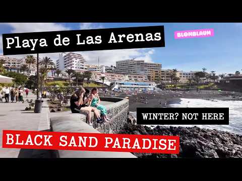 Puerto de Santiago to Playa de Las Arenas Tenerife Black Sand Beach Walk & Ocean Views
