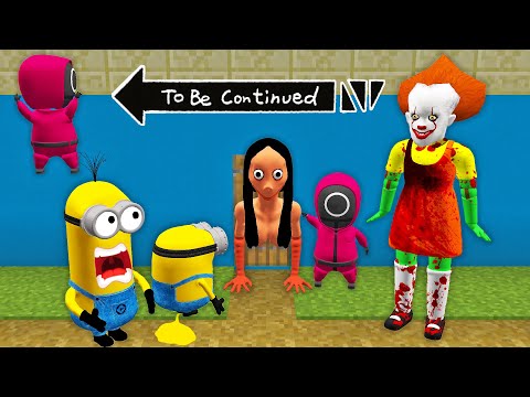 WHEN YOU FOUND SCARY DOLL.EXE WITH IT SQUID GAME vs MOMO in Minecraft - Gameplay green light MINIONS