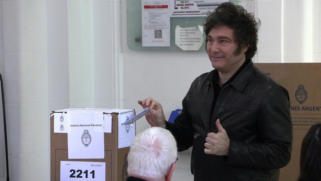 President Milei casts his vote in Argentina's legislative elections | AFP