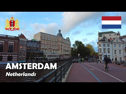 Amsterdã, Países Baixos Um passeio de Amstel a Nieuwmarkt 4K