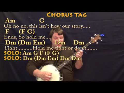Hold Me Tight Or Don't (Fall Out Boy) Banjo Cover Lesson with Chords/Lyrics - Capo 4th