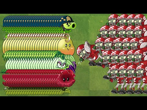 20 Team Plant Max Level Vs 200 All Star Zombies - Who Will Win? - Pvz 2 Challenge