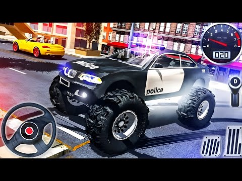 Police Monster Truck Drivig Simulator || 4×4 Police Car Stunts Race 3D || Android gameplay