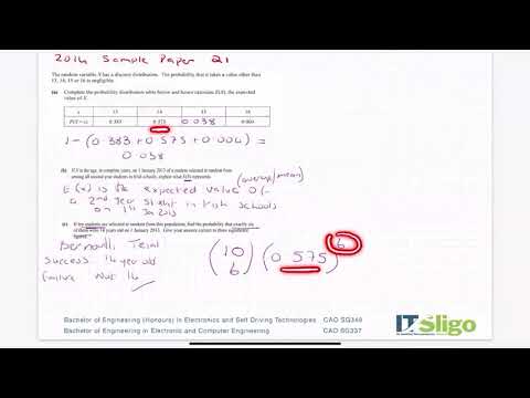 Probability 2014 Q1 Sample Paper Leaving Cert Higher Level