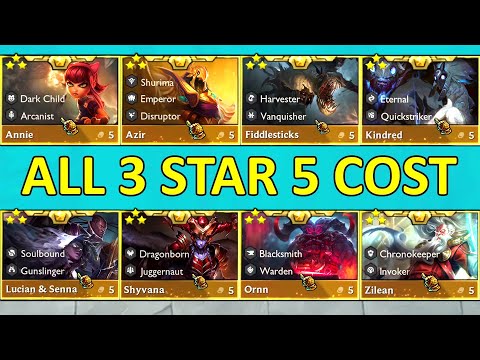 Set 16 ALL BASIC 5 Cost Units 3 Star ⭐⭐⭐