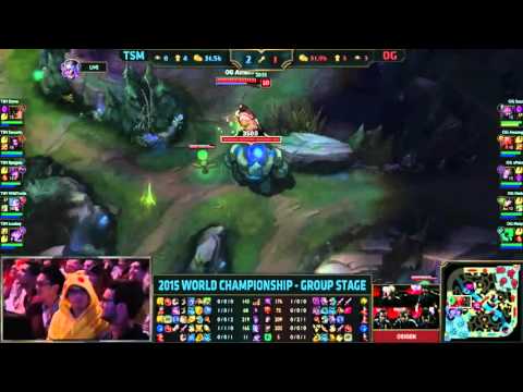 TSM Bjergsen takes blue buff on a journey! - TSM vs Origen - Day 7 Group D - Worlds 2015 - LoL