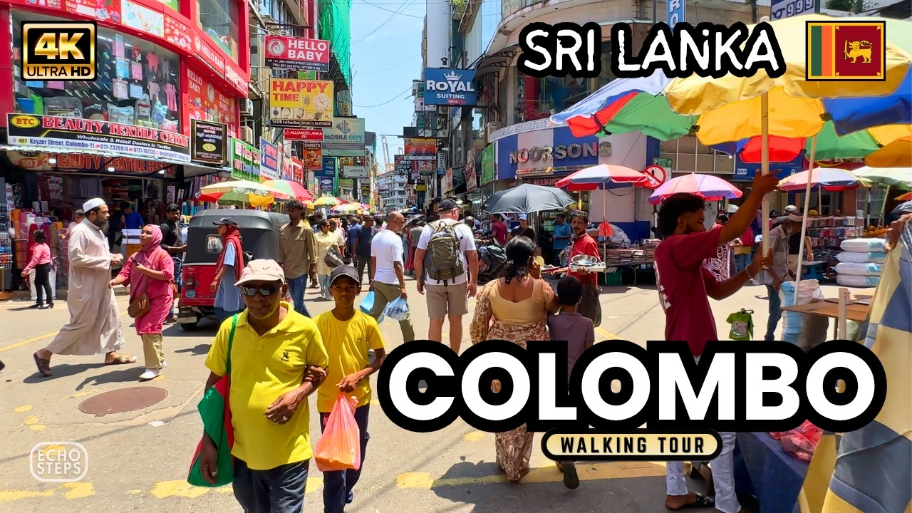 Immersive street-level walking tour through Colombo, Sri Lanka, showcasing authentic urban landscapes, local architecture, and the vibrant atmosphere of the city's neighborhoods