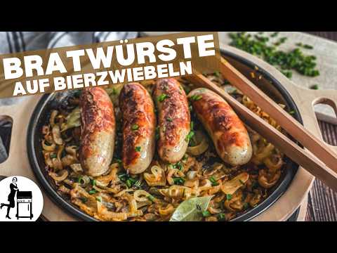 Bratwürste auf Bierzwiebeln | Deftige Nummer!
