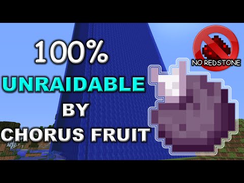 RonnygoBOOM - MINECRAFT 1.9-HOW TO DEFEND ANY BASE FROM CHORUS-FRUIT! 100% Effective TRAP w/ NO REDSTONE