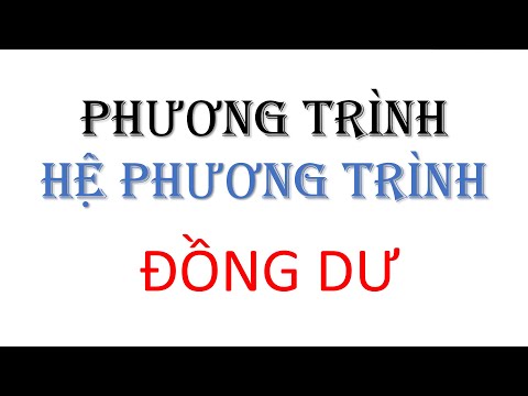 Giải phương trình e hệ phương trình đồng dư