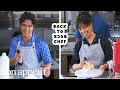 Charles Melton Attempts To Keep Up with a Professional Chef | Back-to-Back Chef | Bon Appétit