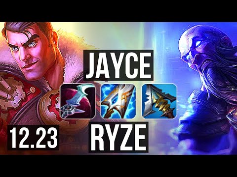 JAYCE vs RYZE (TOP) | 4.6M mastery, Godlike | KR Master | 12.23