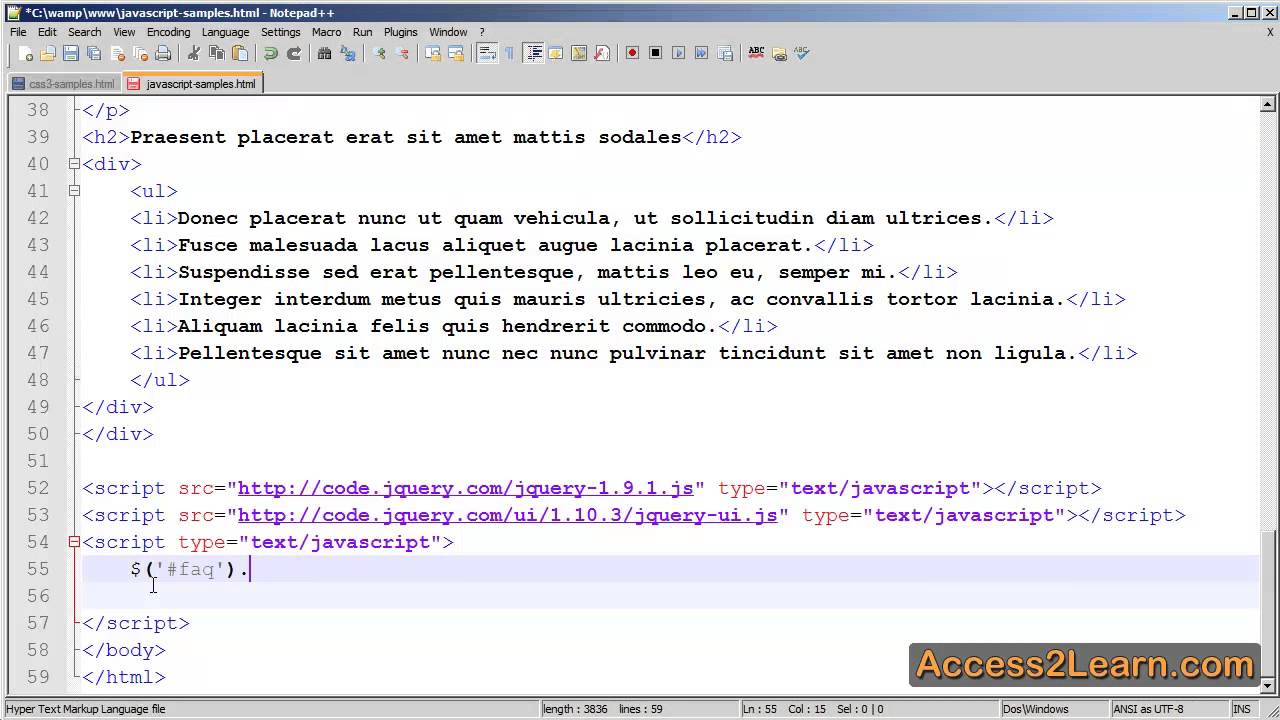 jQuery UI Accordion Tutorial