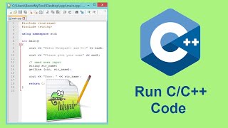 Run C/C++ Application Using Notepad++
