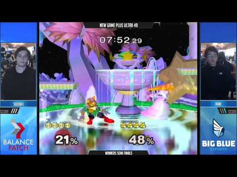 NGPU 49 SSBM - squible (Fox) vs. rime (Peach) - Melee WSF