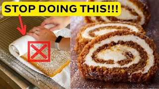 Get a CRACK-FREE Keto Pumpkin Roll with this easy method