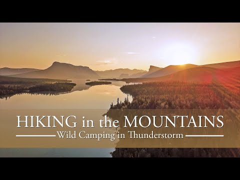 Multi day HIKE in the MOUNTAINS | Hiking and Wild Camping in Thunderstorm, SAREK SWEDEN