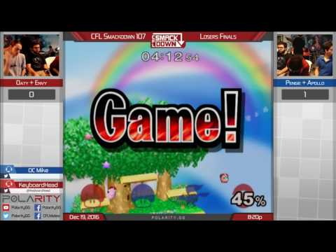 CFL Smackdown 107 Melee - Oaty + Envy vs Apollo + Pengie - Doubles Losers FInals