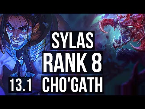 SYLAS vs CHO'GATH (MID) | Rank 2 Sylas, Rank 8, 9/1/1 | TR Challenger | 13.1