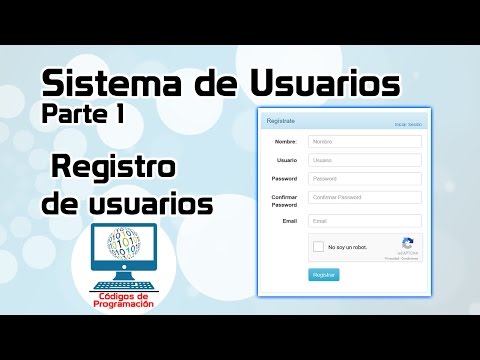 19 Registro de usuarios en PHP y MySQL Sistema de usuarios