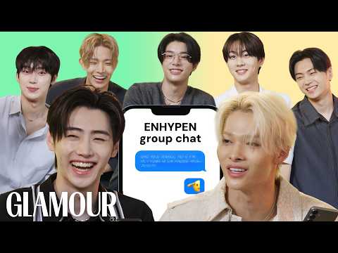 ENHYPEN Reveal What's On Their Phones | Glamour