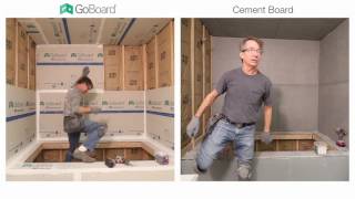 GoBoard vs. Cement Board Shower Installation