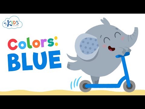 Learn Blue Color for Babies, Toddlers and Preschool Children | ESL Lessons | Kids Academy
