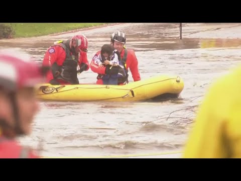 Man and child rescued from rushing water near San Diego's Fashion Valley area