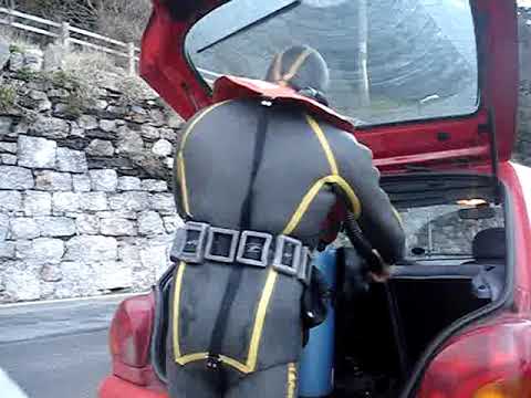 Vintage scuba diving No 9 meadfoot beach ,cressi full face