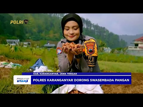 BHABINKAMTIBMAS POLWAN POLRES KARANGANYAR JADI ROLE MODEL PENGGERAK KETAHANAN PANGAN