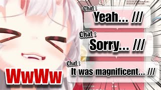 Ayame Cracks Up at Chat Blushing Over Her Thighs [Hololive]