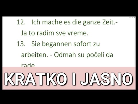 NEMAČKI - ONO ŠTO VAM TREBA KRATKO I JASNO  - NE UČITE NEPOTREBNO - UČITE IZ MOG MATERIJALA JELENA