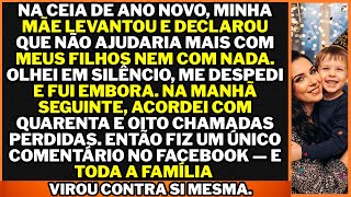 No jantar de Ano Novo, minha mãe desligou meu celular; ao amanhecer, havia 48 ligações perd