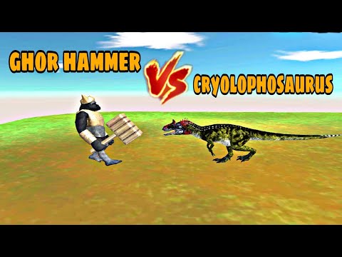 Cryolophosaurus vs Ghor Hammer - DEATH MATCH - Animal Revolt Battle Simulator😱🔥