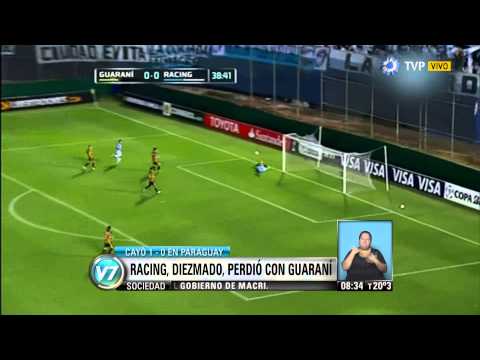 Visión 7 - Racing, diezmado, perdió con Guaraní
