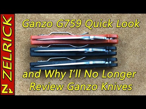 Ganzo G759 Quick Look and Why I'll No Longer Review Ganzo Products