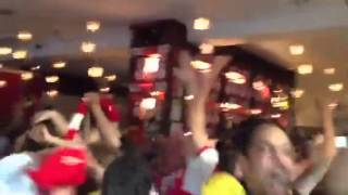 Final whistle of the FA Cup Final at The Tollington Arms