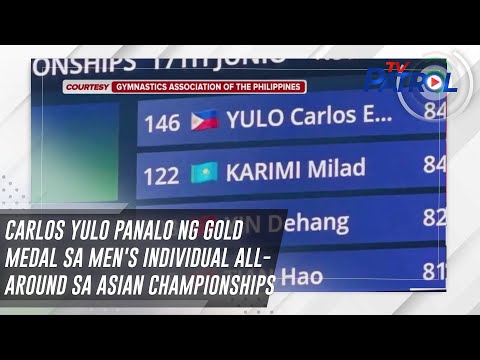 Carlos Yulo panalo ng gold medal sa men's individual all-around sa Asian Championships TV Patrol