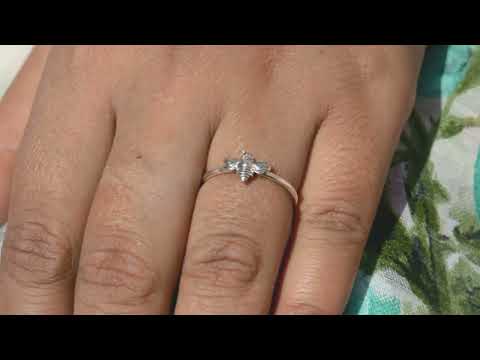 Bumble Bee Ring, Sterling Silver Jewelry, Handmade Rings, Minimalist Stacking Ring, Gift For Her