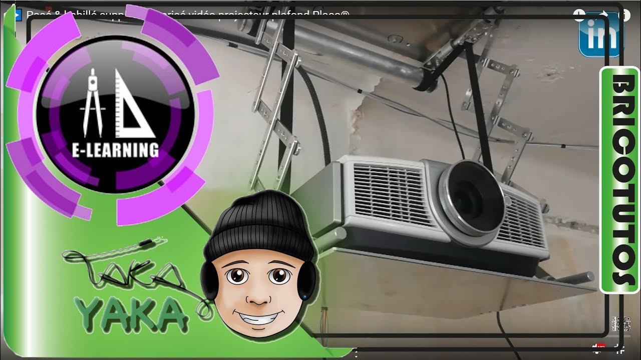 ⏩ Posé & habillé support motorisé vidéo projecteur plafond Placo®