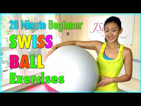 20 Minute Beginner Stability Swiss Ball Exercises (Low Impact)